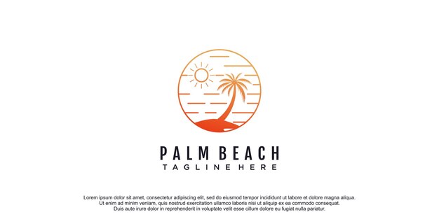 Home beach logo design vector illustration for resort business