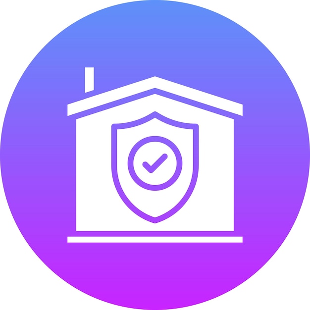 Home beveiligingsvector icoon illustratie van bescherming en beveiliging icoonset