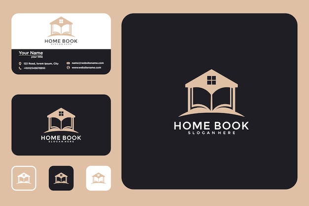 Home boek logo ontwerp en visitekaartje