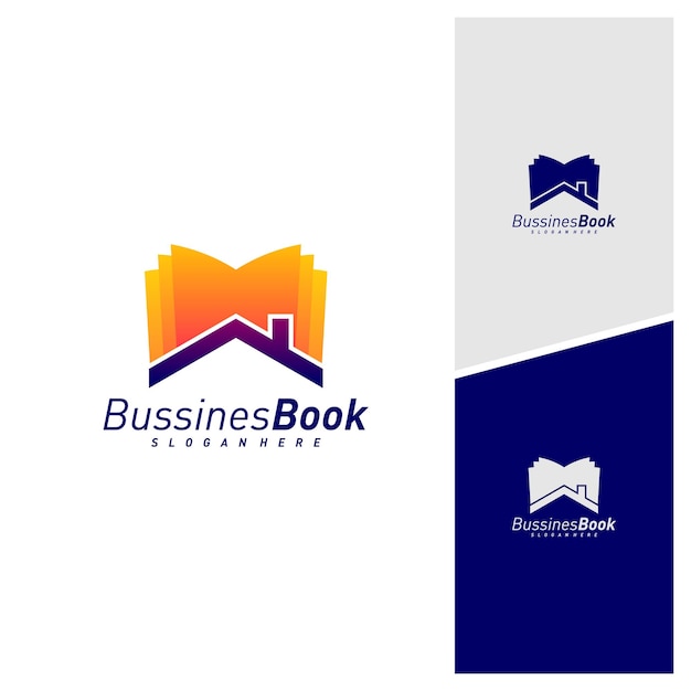 Home Book logo design vector template Illustration Book design Concept Icon symbol