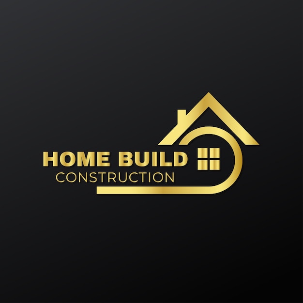 Vector home build construction real estate logo