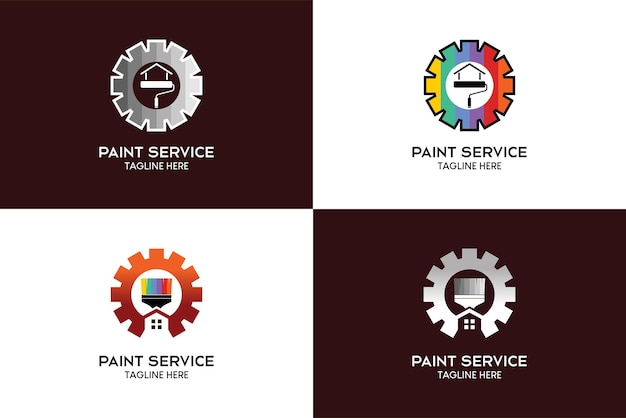 Home and building painting service logo design