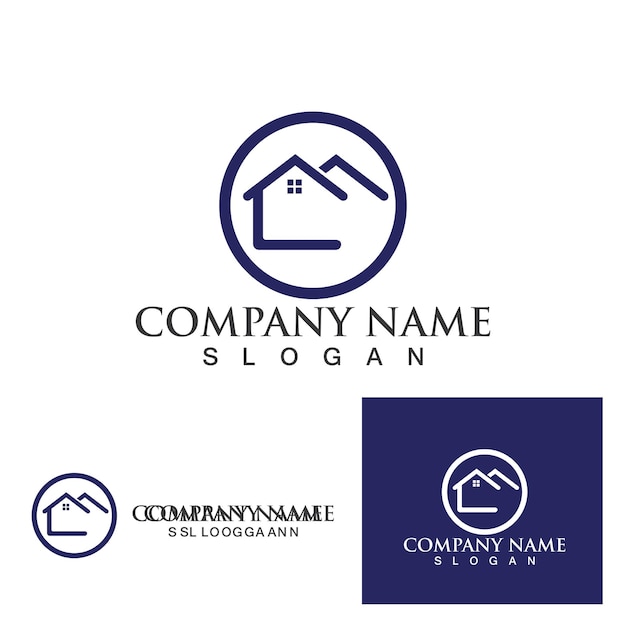 Шаблон логотипа и символов домашних зданий