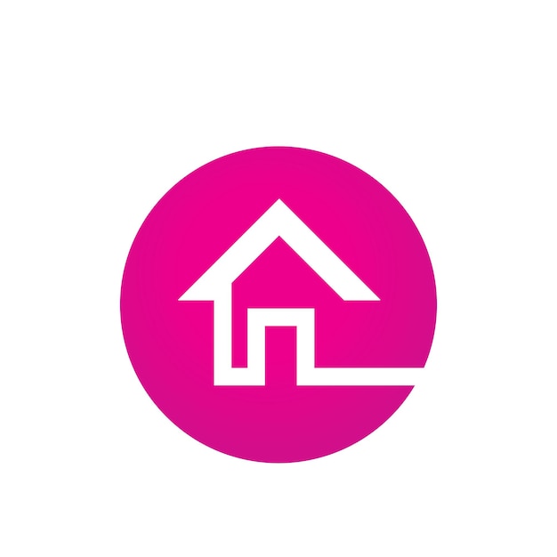 Vettore icone di logo e simboli degli edifici domestici
