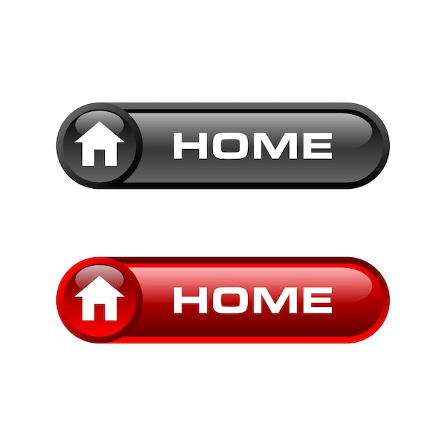 Vector home button web vector template