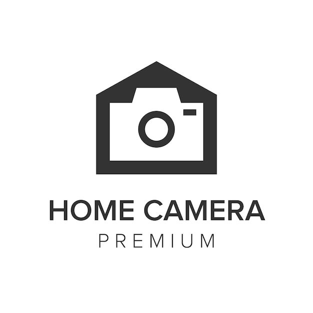 Home camera logo icon vector template