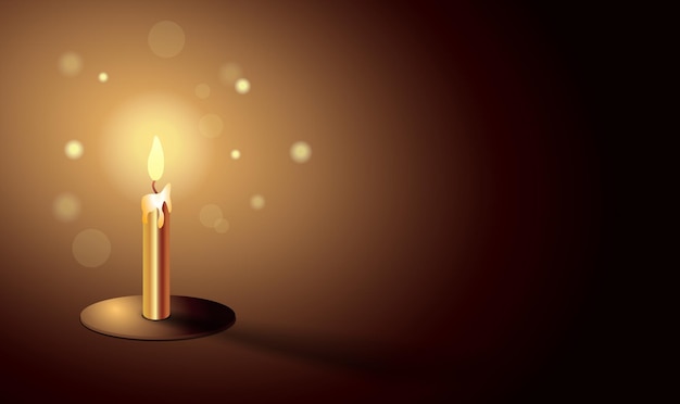 Vector home candles on gradation color background