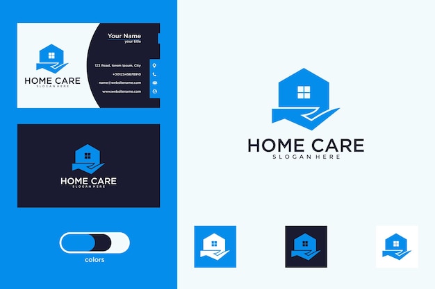 home care logo design and business card