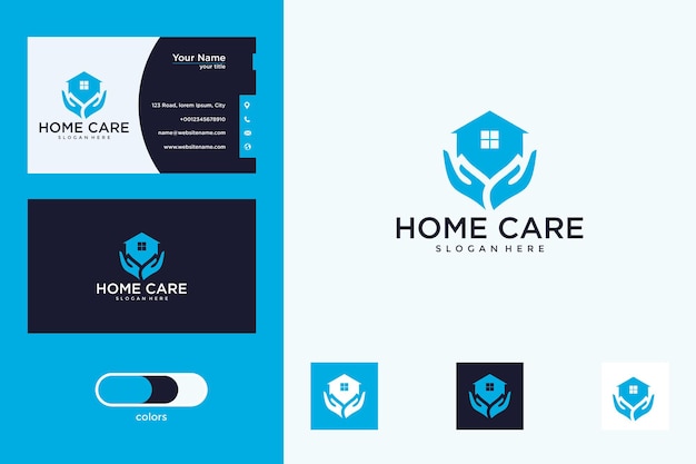 home care logo design and business card