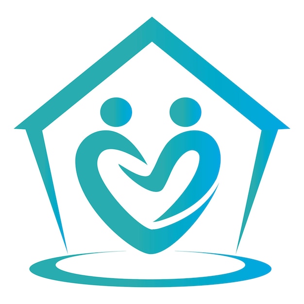 Vector home care logo simple