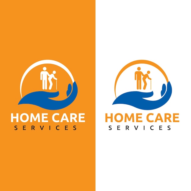 Vector home care service logo premium vector