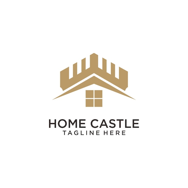 Design del logo del castello di casa