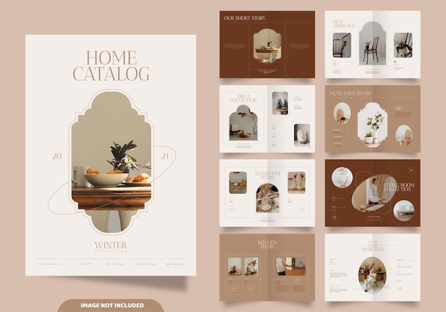 Modello di brochure del catalogo della casa