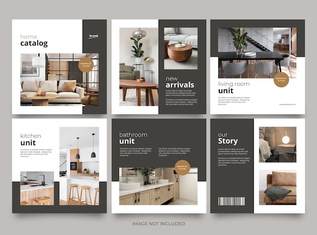 Home catalog social media instagram post banner template