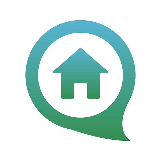 Home chat logo element design template icon