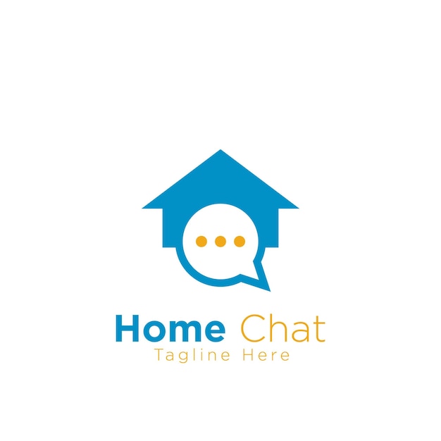 Логотип домашнего чата с домом и домом
