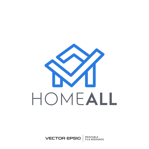 Home check logo vector illustratie