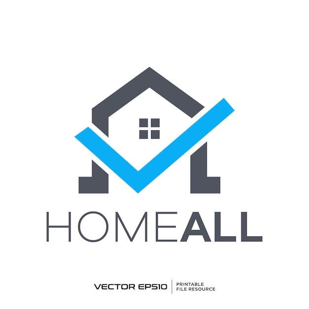 Home check logo vector illustratie