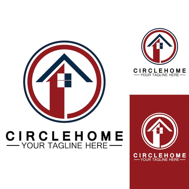 Дизайн векторной иллюстрации логотипа домашнего круга
