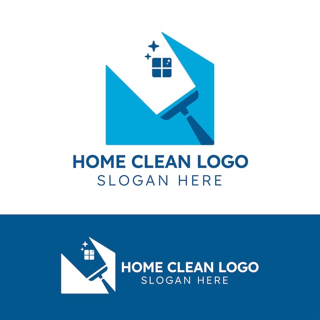 home clean logo minimalist modern for cleaning agency