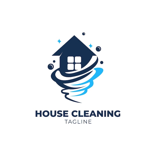 Logo home cleaning adatto per servizi di pulizia immobiliare