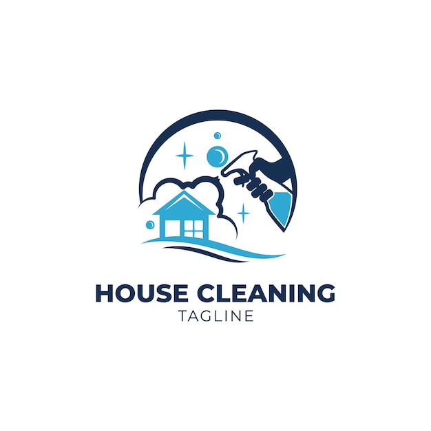 Логотип Home Cleaning подходит для услуг по уборке недвижимости