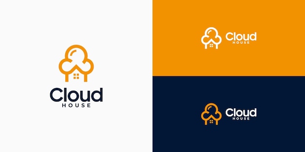 Home cloud data logo ontwerp