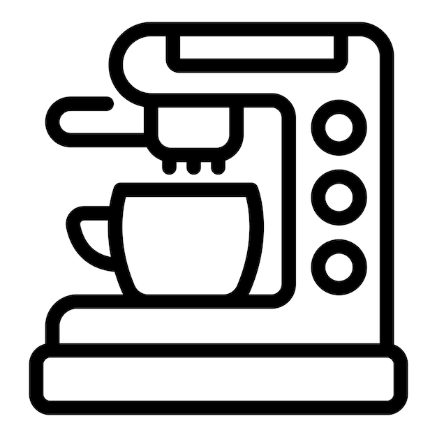 Home coffee machine icon outline vector Exercise day