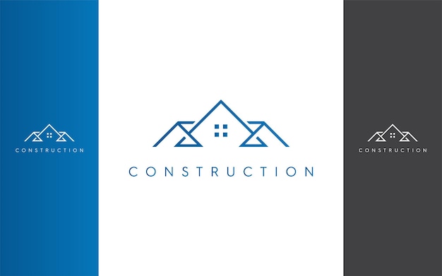 Vector home construction eenvoudig logoontwerp