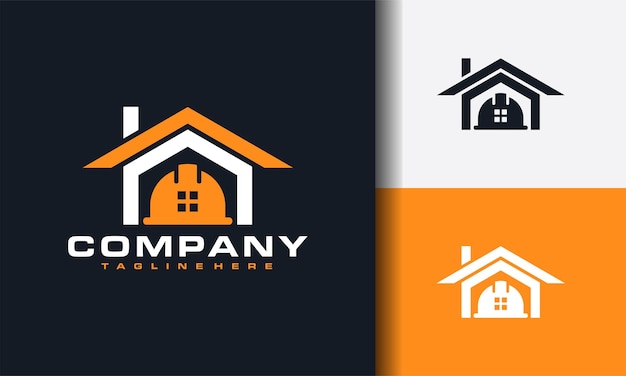 home construction helmet logo