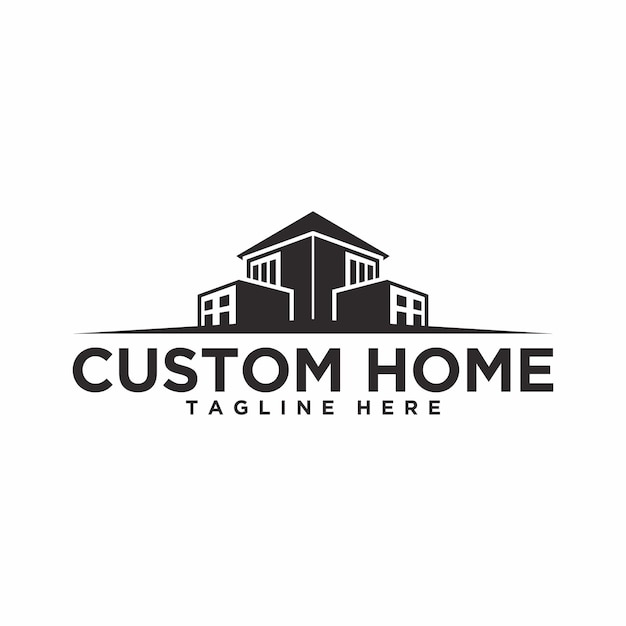 Home construction logo design template real estate emblem vector illustration