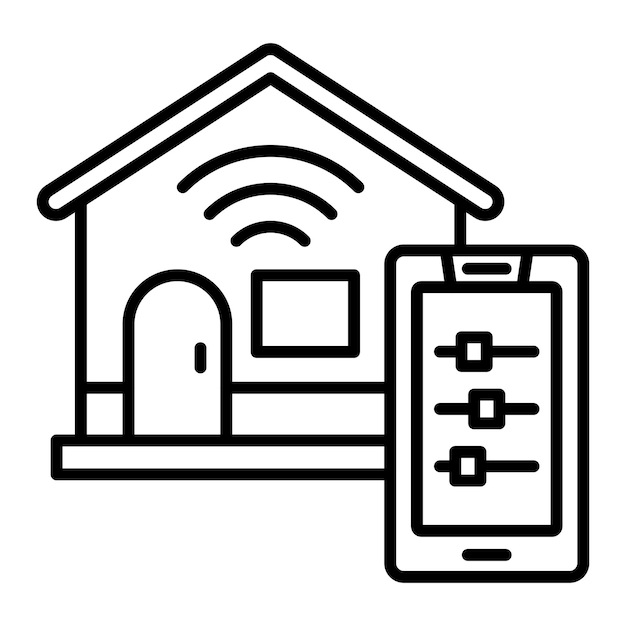 Vector home control icon