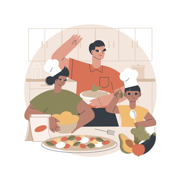 Home cooking abstract illustration