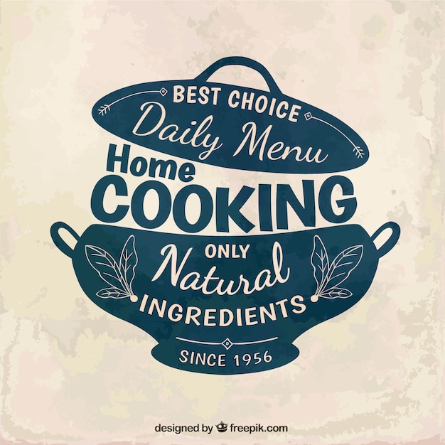 Vector home cooking badge