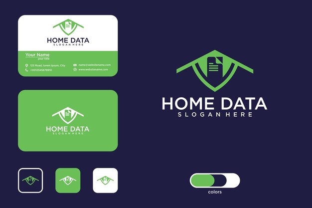 Home data logo ontwerp en visitekaartje