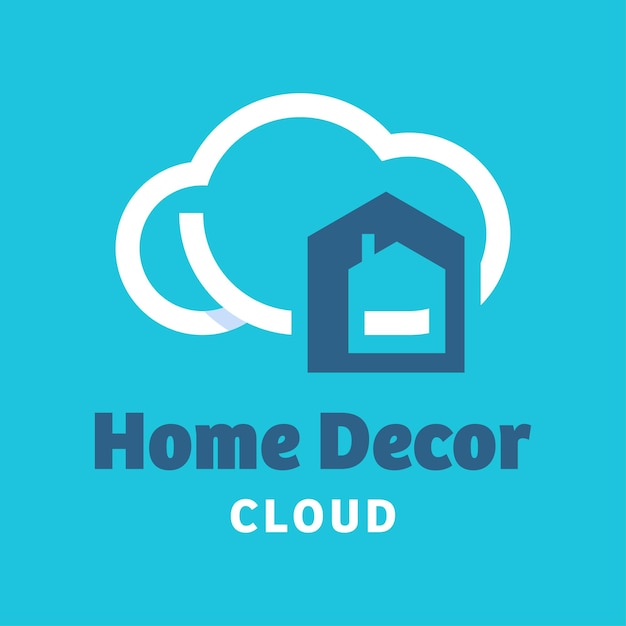 家の装飾の雲のロゴ