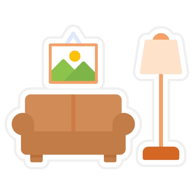 Vector home decor flat illustration