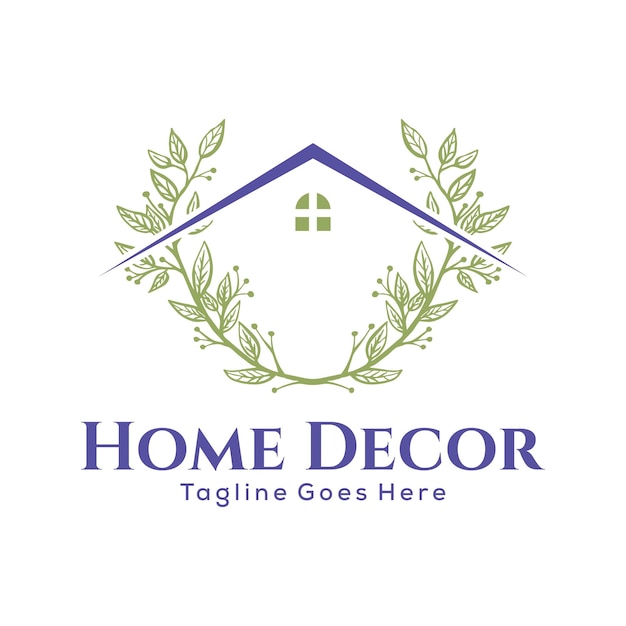 Premium Vector | Home decor logo design