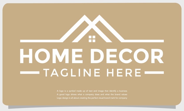 Vector home decor logo that says home decor on it