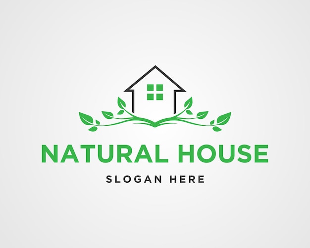 Vector home eco green house logo design vector premium vector template