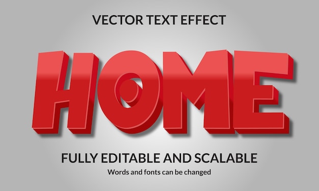 Home Editable 3D text style effect