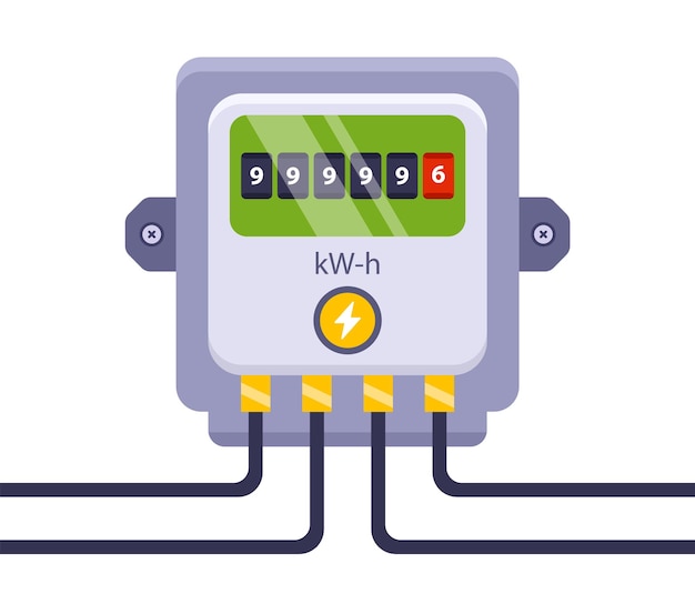 Home electricity meter counts energy