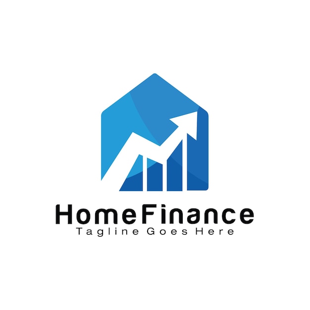 Шаблон дизайна логотипа home finance