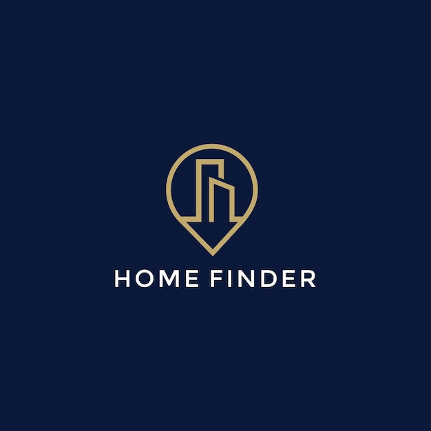 Шаблон редактируемого логотипа Home Finder