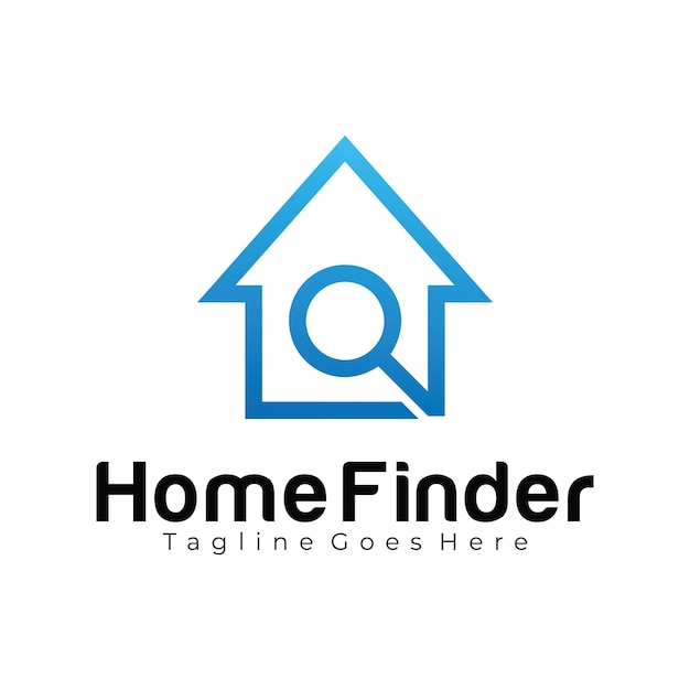 Vector home finder logo design template