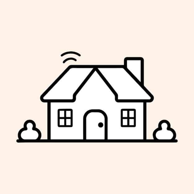 Home flat icon set vector illustration