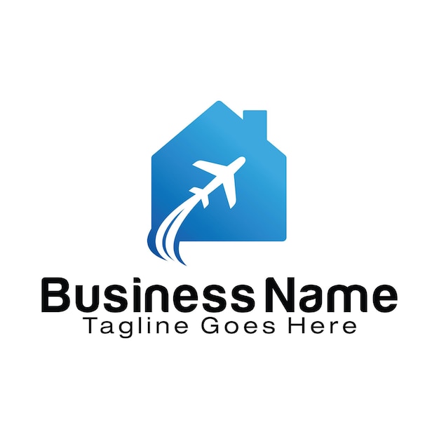 Home flight logo design template