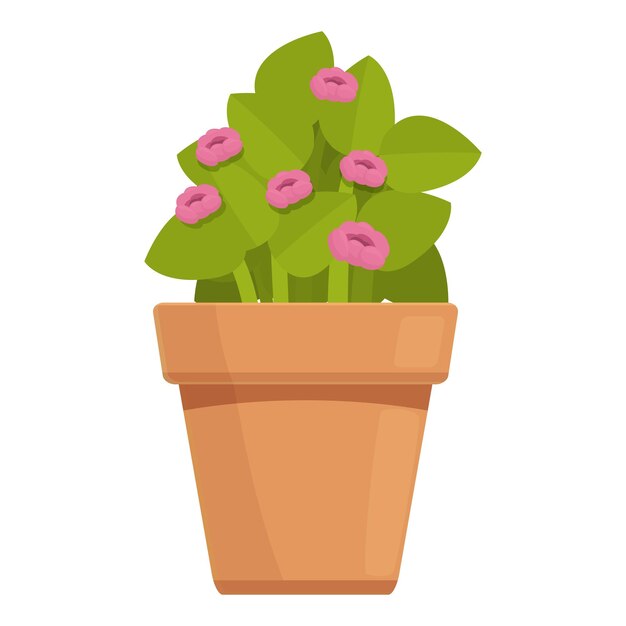 Vector home flower plant icon cartoon vector summer garden season room