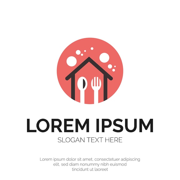 Home Food and Spoon Logo Design