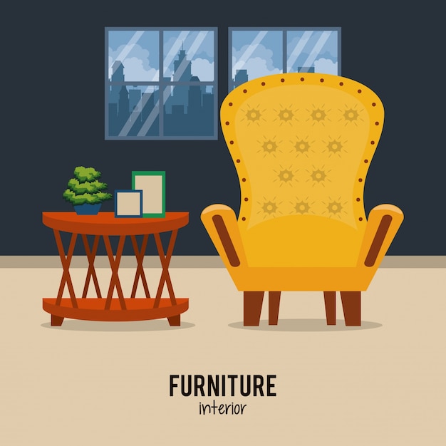 Home furniture illustration